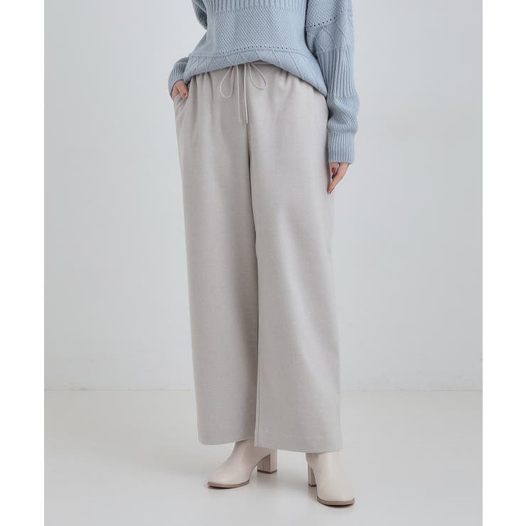 【洗濯機可/S-LL/あったか】ラフ過ぎない 大人のイージーワイドパンツ | SHOO・LA・RUE | 詳細画像5 