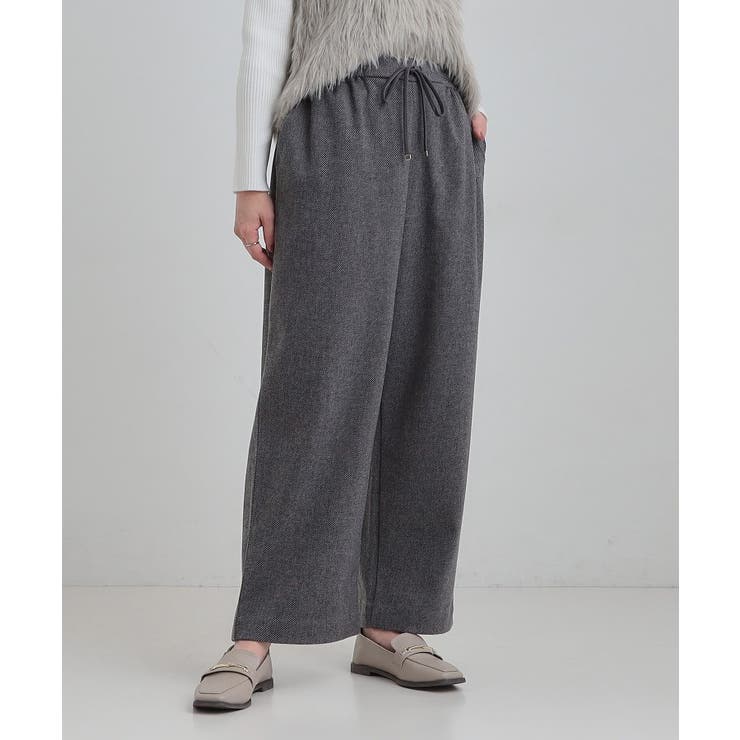 【洗濯機可/S-LL/あったか】ラフ過ぎない 大人のイージーワイドパンツ | SHOO・LA・RUE | 詳細画像2 