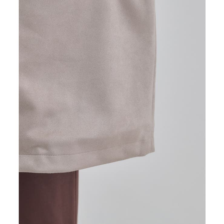 【S-LL】マットな色味が大人な雰囲気 スエード調フードコート | SHOO・LA・RUE | 詳細画像19 