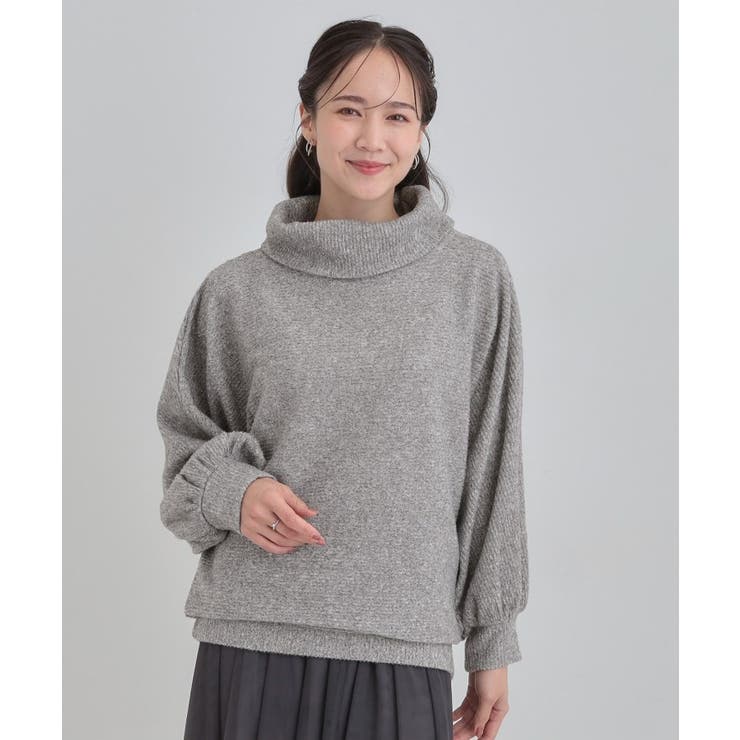 お顔周りをスッキリ見せるオフタートルリブドルマン | SHOO・LA・RUE | 詳細画像1 