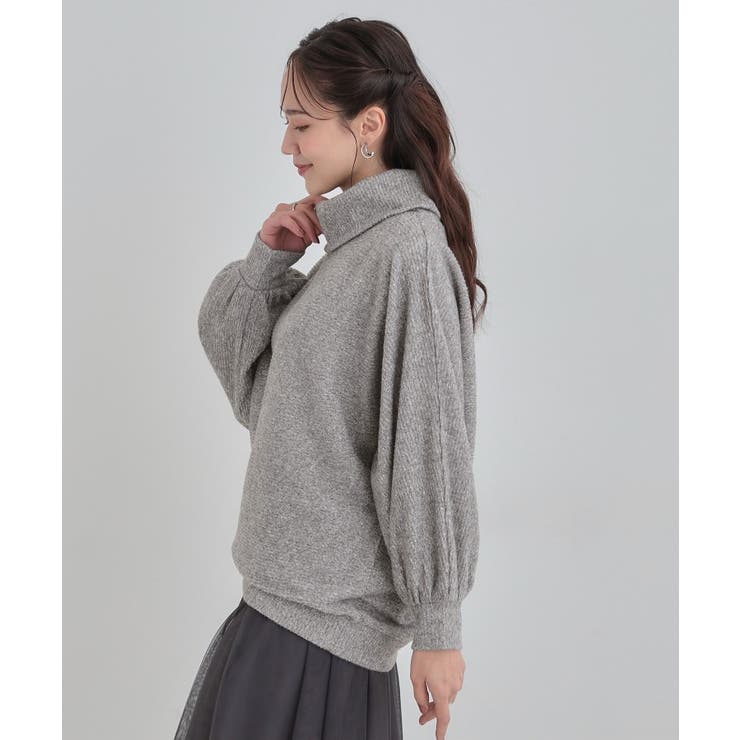 お顔周りをスッキリ見せるオフタートルリブドルマン | SHOO・LA・RUE | 詳細画像2 