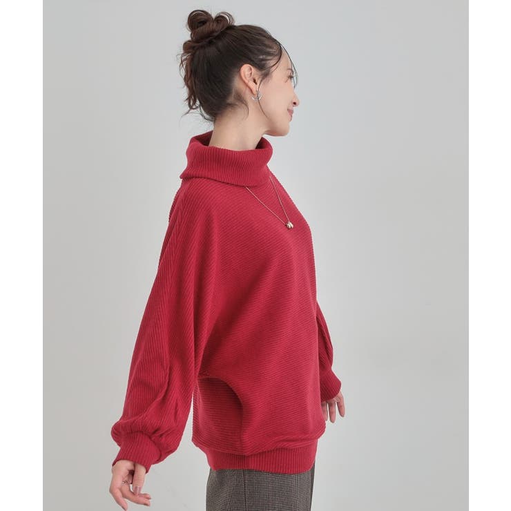 お顔周りをスッキリ見せるオフタートルリブドルマン | SHOO・LA・RUE | 詳細画像6 