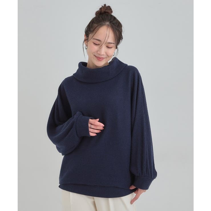 お顔周りをスッキリ見せるオフタートルリブドルマン | SHOO・LA・RUE | 詳細画像9 