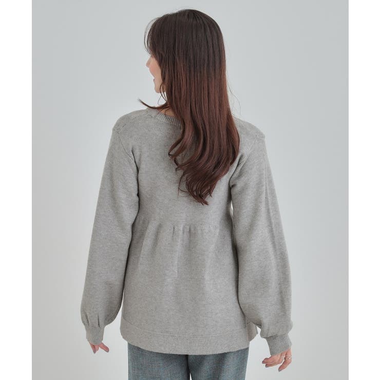 気になるお腹周りをカバー ケーブル編みペプラムニット | SHOO・LA・RUE | 詳細画像2 