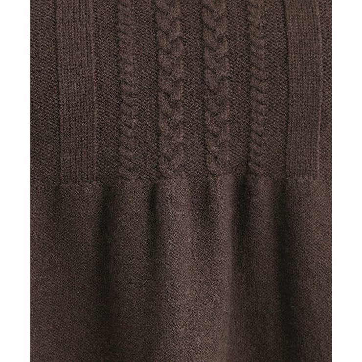 気になるお腹周りをカバー ケーブル編みペプラムニット | SHOO・LA・RUE | 詳細画像8 