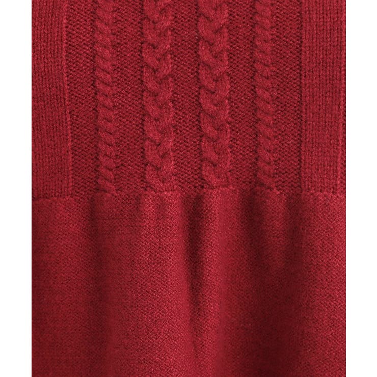 気になるお腹周りをカバー ケーブル編みペプラムニット | SHOO・LA・RUE | 詳細画像12 