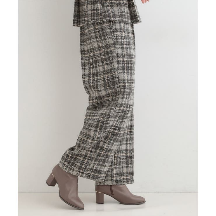 【2点セット】着るだけで決まる クラシカルなツイード調 チェック柄セットアップ | SHOO・LA・RUE | 詳細画像4 