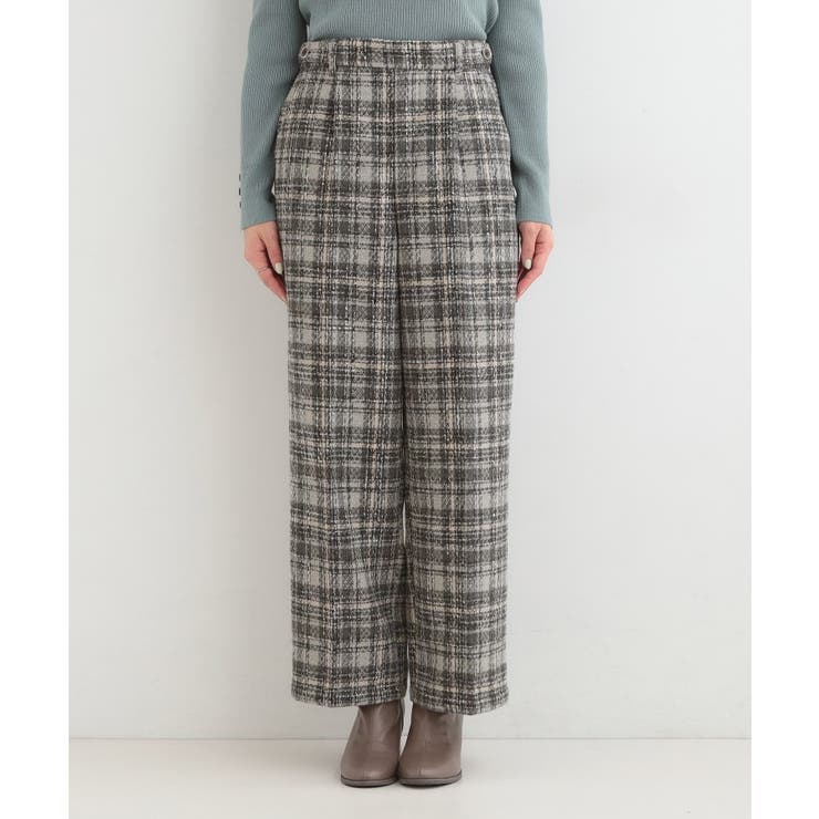 【2点セット】着るだけで決まる クラシカルなツイード調 チェック柄セットアップ | SHOO・LA・RUE | 詳細画像28 