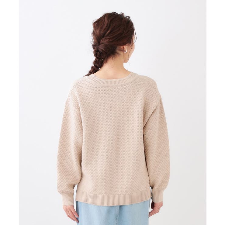 完売美品✨BEARDSLEY ふんわりポコポコラインニット 人気ベージュ F 2021 美品BEARDSLEYビアズリー ポコポコラインニット F ベージュ 完売