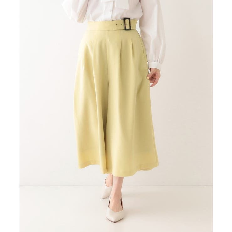 【S-LL/体型カバー】オンオフ兼用 ベルト風ガウチョパンツ | SHOO・LA・RUE | 詳細画像9 