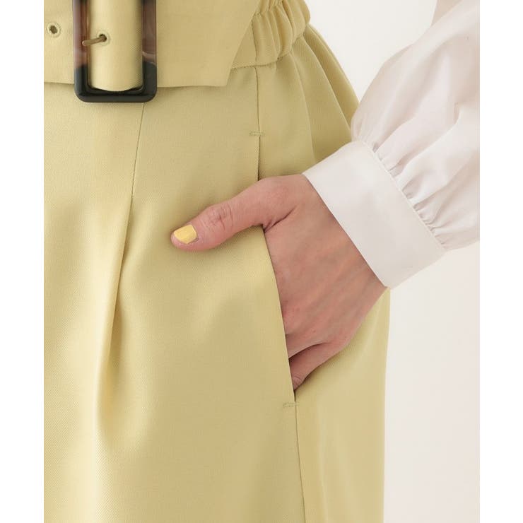 【S-LL/体型カバー】オンオフ兼用 ベルト風ガウチョパンツ | SHOO・LA・RUE | 詳細画像17 