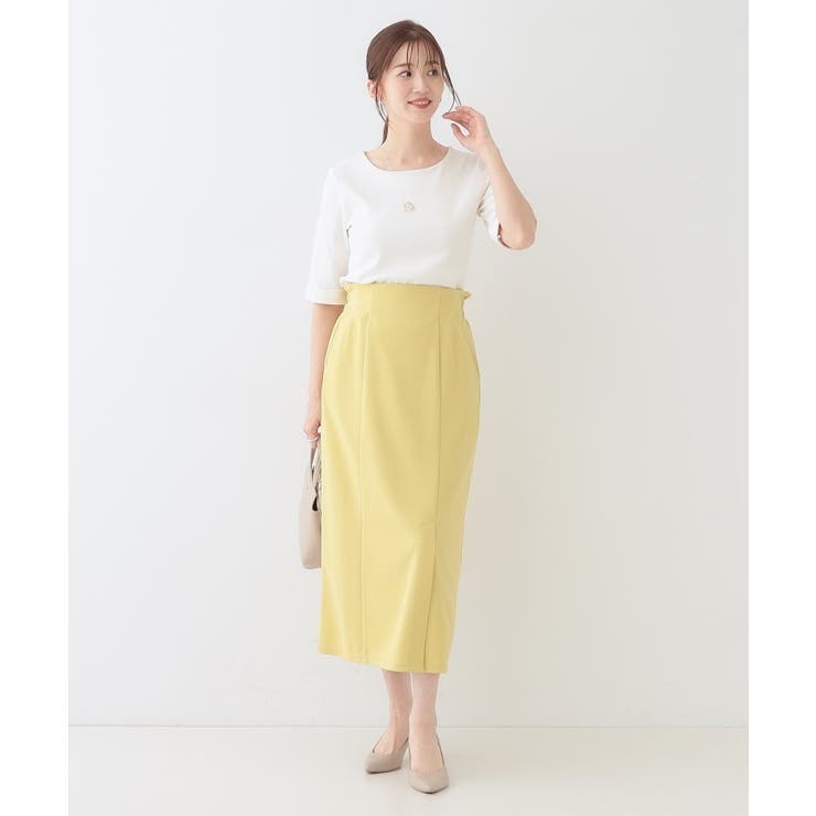 【洗える】洗濯後しわになりにくい カットジョーゼット ナロースカート | SHOO・LA・RUE | 詳細画像21 