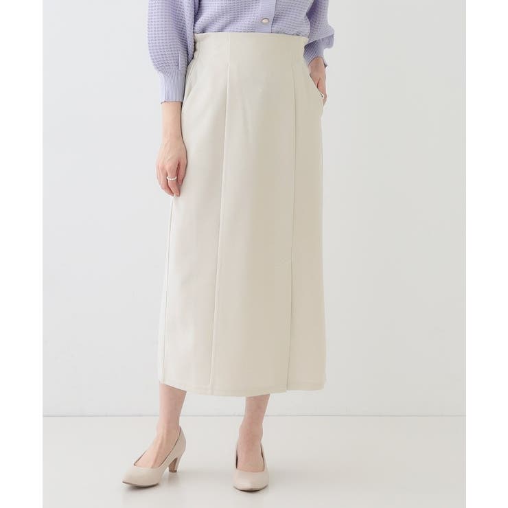 【洗える】洗濯後しわになりにくい カットジョーゼット ナロースカート | SHOO・LA・RUE | 詳細画像9 