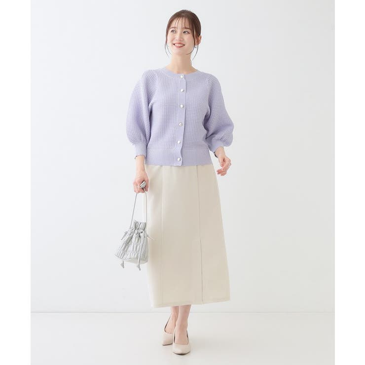 【洗える】洗濯後しわになりにくい カットジョーゼット ナロースカート | SHOO・LA・RUE | 詳細画像11 