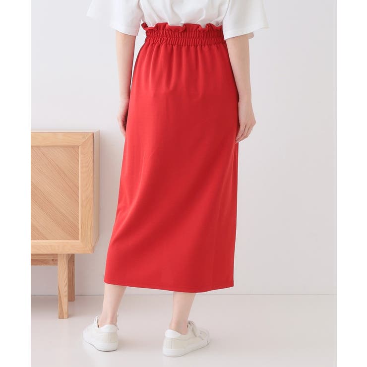 【洗える】洗濯後しわになりにくい カットジョーゼット ナロースカート | SHOO・LA・RUE | 詳細画像15 