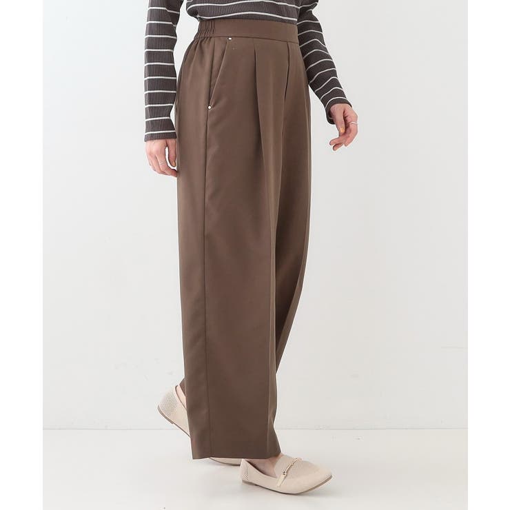 【洗える/UV/吸水速乾/アンチピリング/S-LL】 タックワイドパンツ | SHOO・LA・RUE | 詳細画像10 