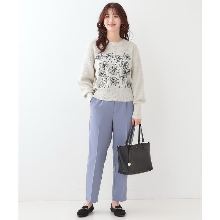 【S-LL】花柄刺繍ブークレニット | SHOO・LA・RUE | 詳細画像11 