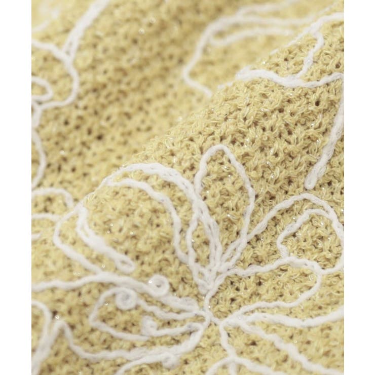 【S-LL】花柄刺繍ブークレニット | SHOO・LA・RUE | 詳細画像8 