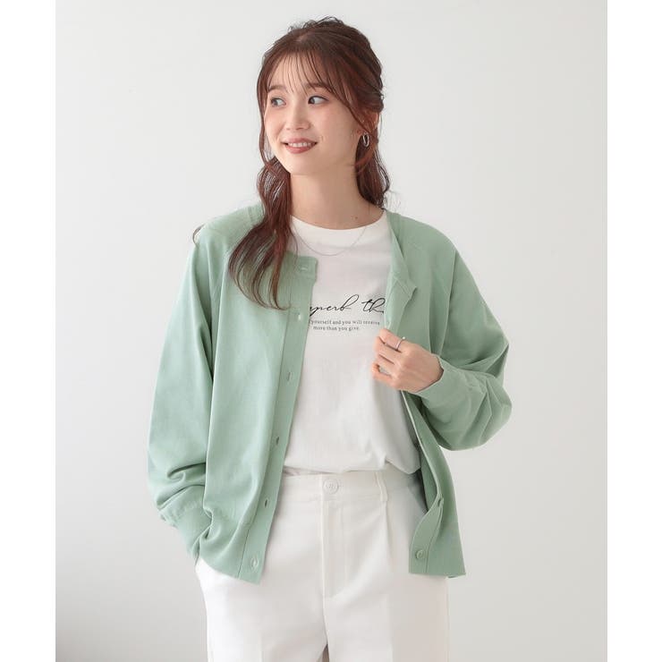 【洗える/S-LL/前後2WAY】クルーネックニットカーディガン | SHOO・LA・RUE | 詳細画像3 