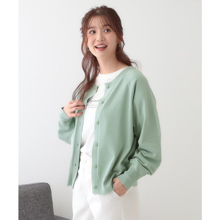 【洗える/S-LL/前後2WAY】クルーネックニットカーディガン | SHOO・LA・RUE | 詳細画像4 