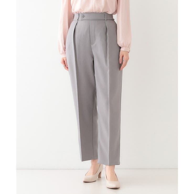 【S-LL】オフィスシーンでも活躍 タックテーパードパンツ | SHOO・LA・RUE | 詳細画像1 