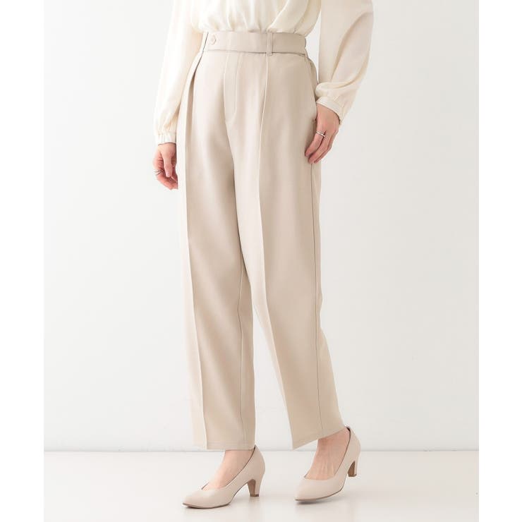 【S-LL】オフィスシーンでも活躍 タックテーパードパンツ | SHOO・LA・RUE | 詳細画像10 