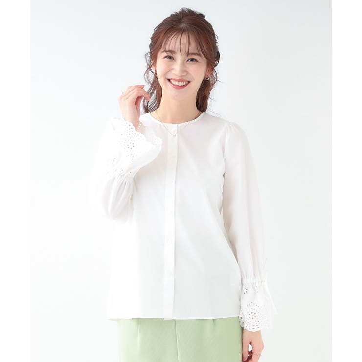 【S-LL/前後2WAY/洗濯後しわになりにくい】お袖刺繍レースブラウス | SHOO・LA・RUE | 詳細画像22 