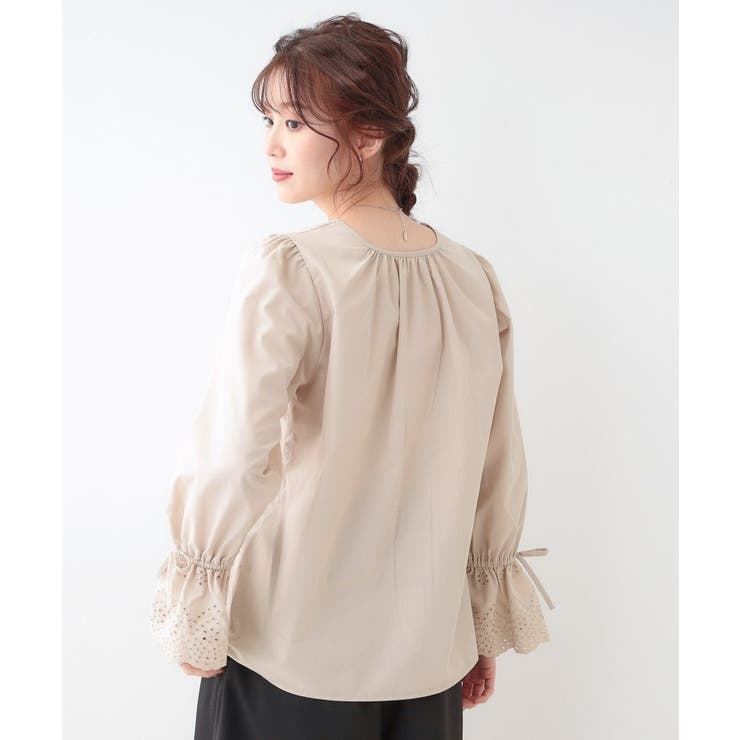 【S-LL/前後2WAY/洗濯後しわになりにくい】お袖刺繍レースブラウス | SHOO・LA・RUE | 詳細画像9 