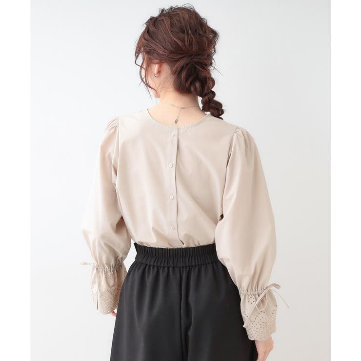 【S-LL/前後2WAY/洗濯後しわになりにくい】お袖刺繍レースブラウス | SHOO・LA・RUE | 詳細画像11 