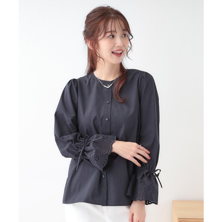 【S-LL/前後2WAY/洗濯後しわになりにくい】お袖刺繍レースブラウス | SHOO・LA・RUE | 詳細画像15 