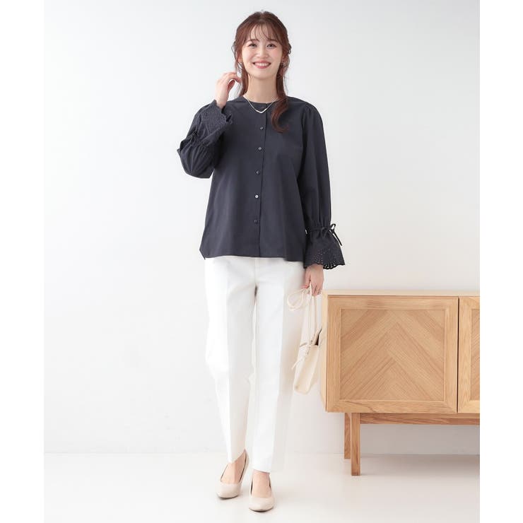 【S-LL/前後2WAY/洗濯後しわになりにくい】お袖刺繍レースブラウス | SHOO・LA・RUE | 詳細画像19 