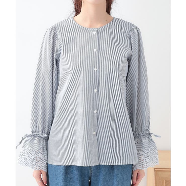 【S-LL/前後2WAY/洗濯後しわになりにくい】お袖刺繍レースブラウス | SHOO・LA・RUE | 詳細画像29 