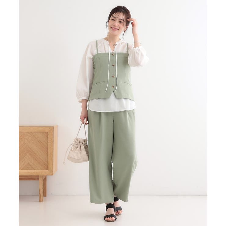 【セットアップ可】コーデが華やぐ 大人の麻調キャミビスチェ | SHOO・LA・RUE | 詳細画像12 