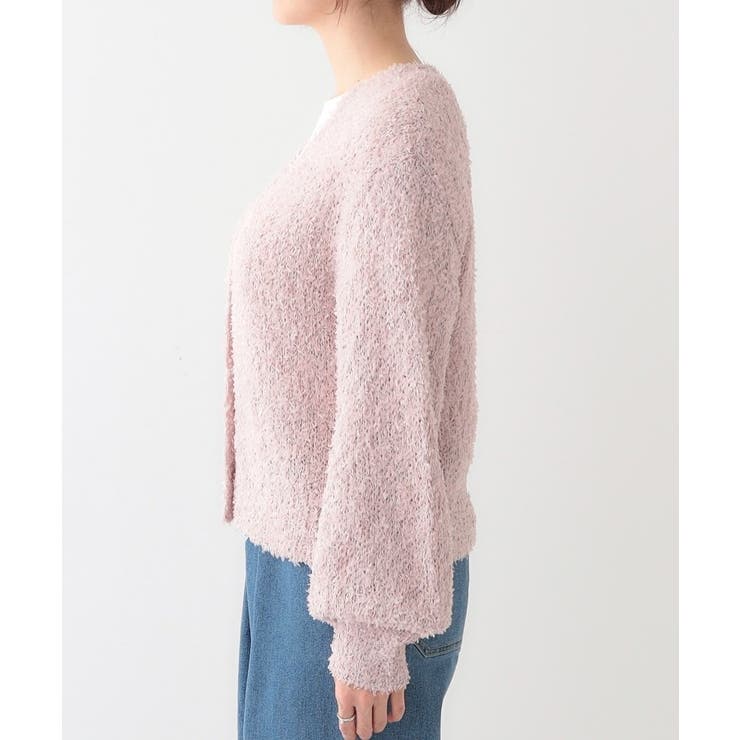 【S-LL】ふわふわ軽やかラメニットカーディガン | SHOO・LA・RUE | 詳細画像14 