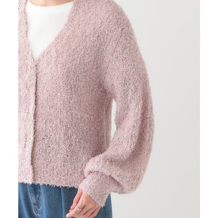 【S-LL】ふわふわ軽やかラメニットカーディガン | SHOO・LA・RUE | 詳細画像17 