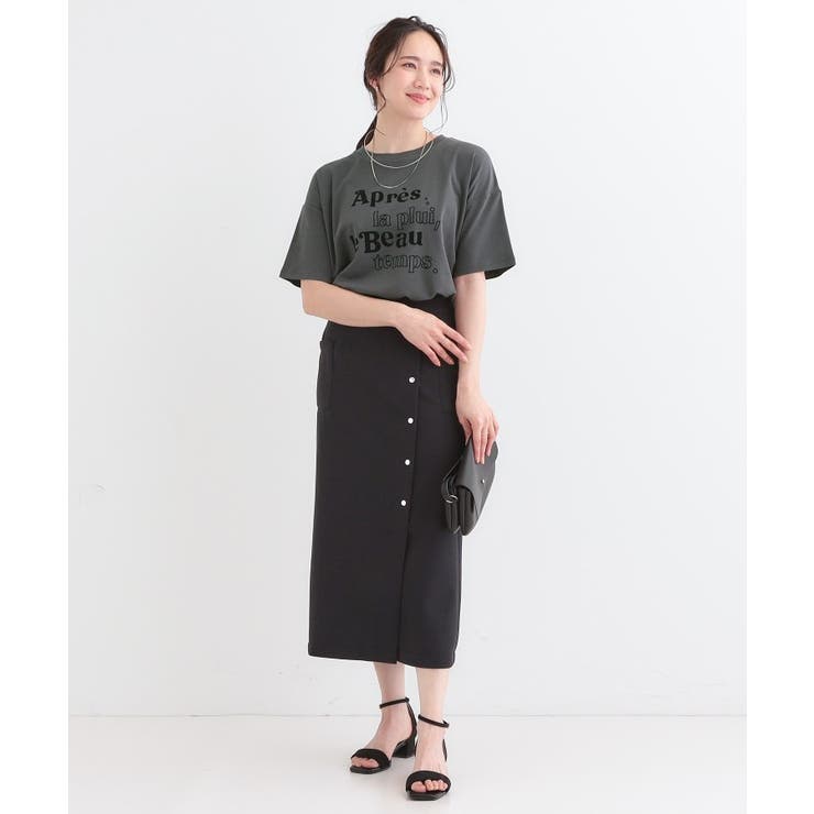 【S-LL】大人のきれいめカジュアルに フロッキーロゴTシャツ | SHOO・LA・RUE | 詳細画像3 