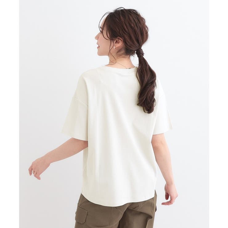 【S-LL】大人のきれいめカジュアルに フロッキーロゴTシャツ | SHOO・LA・RUE | 詳細画像10 