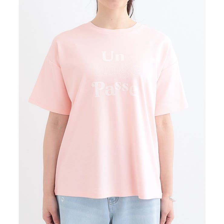 【S-LL】大人のきれいめカジュアルに フロッキーロゴTシャツ | SHOO・LA・RUE | 詳細画像17 