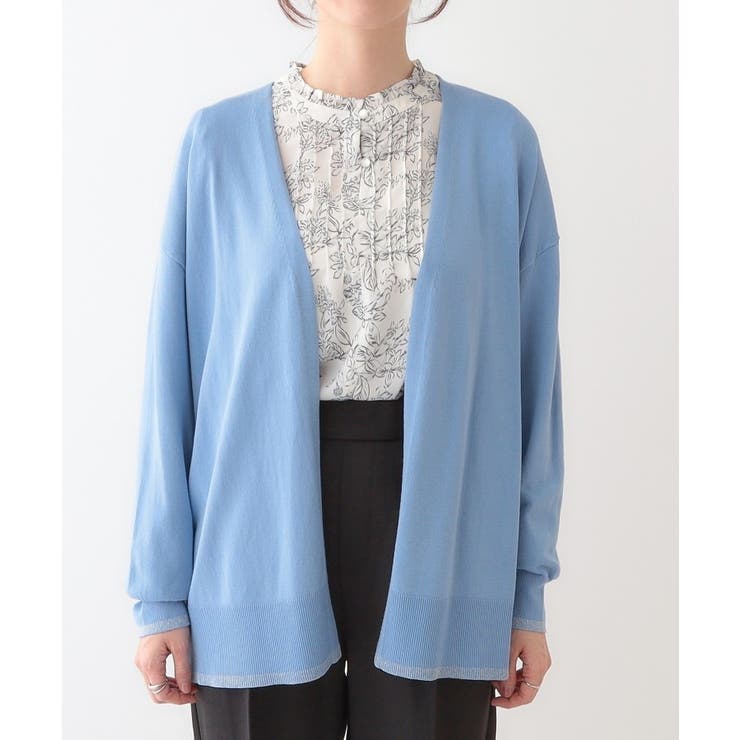 【S-LL】リブのラメが華やかな トッパー ニットカーディガン | SHOO・LA・RUE | 詳細画像17 