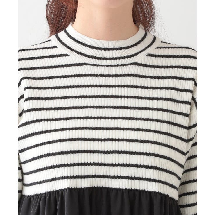 【S-LL】リブニットドッキングワンピース | SHOO・LA・RUE | 詳細画像16 