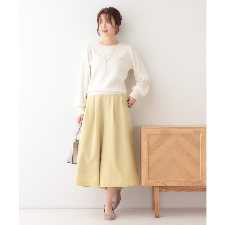 【S-LL】大人の上品コーデに お袖編み地切替 デザインニット | SHOO・LA・RUE | 詳細画像11 