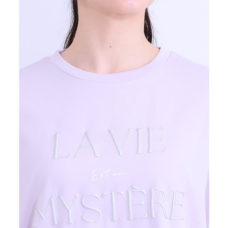 【S-LL/ひんやり/UV】こなれ感あるぷっくりラメ デザインロゴTシャツ | SHOO・LA・RUE | 詳細画像24 