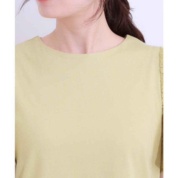 【S-LL】大人の上品コーデに お袖レース切り替えトップス | SHOO・LA・RUE | 詳細画像17 