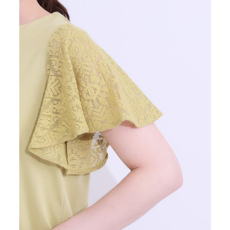 【S-LL】大人の上品コーデに お袖レース切り替えトップス | SHOO・LA・RUE | 詳細画像19 