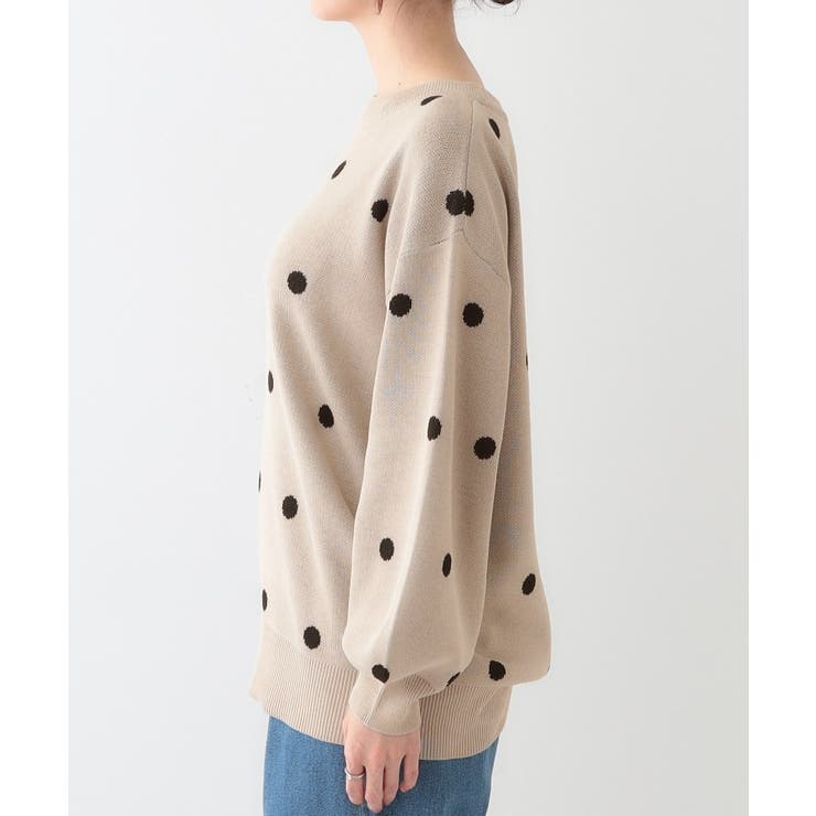 【S-LL】ドット柄が目を惹く ゆったりニット | SHOO・LA・RUE | 詳細画像14 