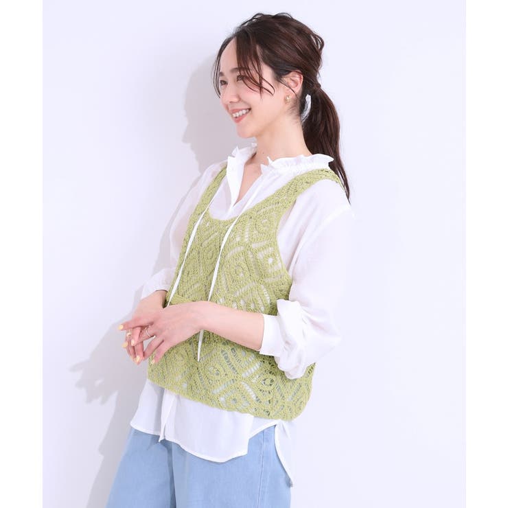 【S-LL/2点セット】大人カジュアルに レースビスチェ+プリントTシャツ | SHOO・LA・RUE | 詳細画像12 