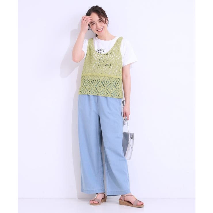 【S-LL/2点セット】大人カジュアルに レースビスチェ+プリントTシャツ | SHOO・LA・RUE | 詳細画像13 