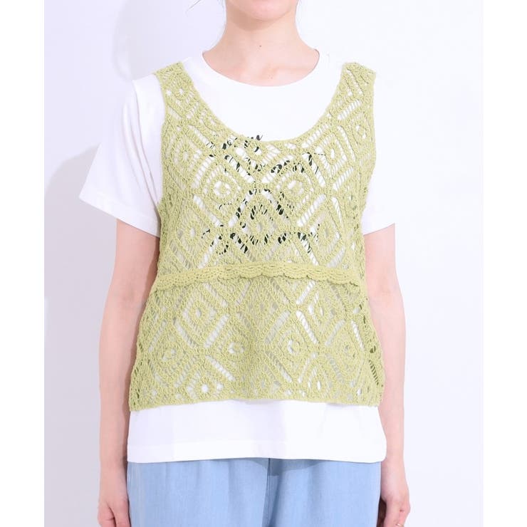 【S-LL/2点セット】大人カジュアルに レースビスチェ+プリントTシャツ | SHOO・LA・RUE | 詳細画像20 