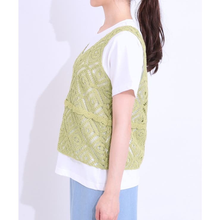 【S-LL/2点セット】大人カジュアルに レースビスチェ+プリントTシャツ | SHOO・LA・RUE | 詳細画像21 