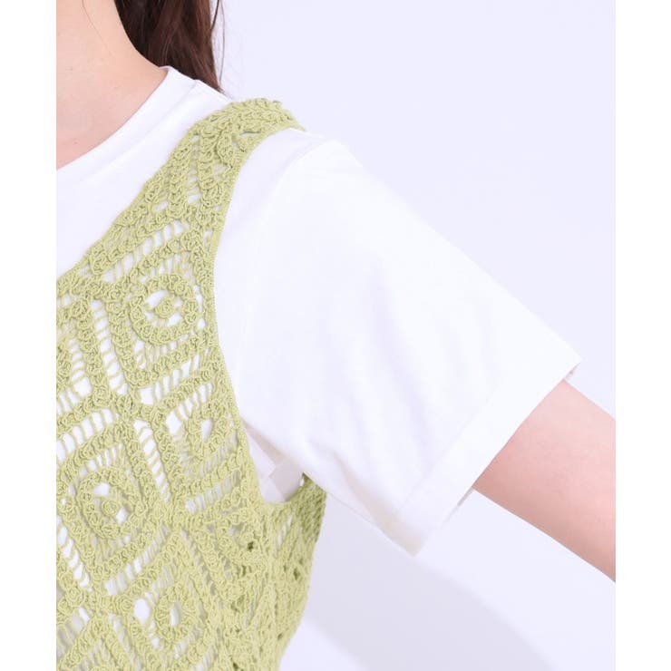 【S-LL/2点セット】大人カジュアルに レースビスチェ+プリントTシャツ | SHOO・LA・RUE | 詳細画像24 